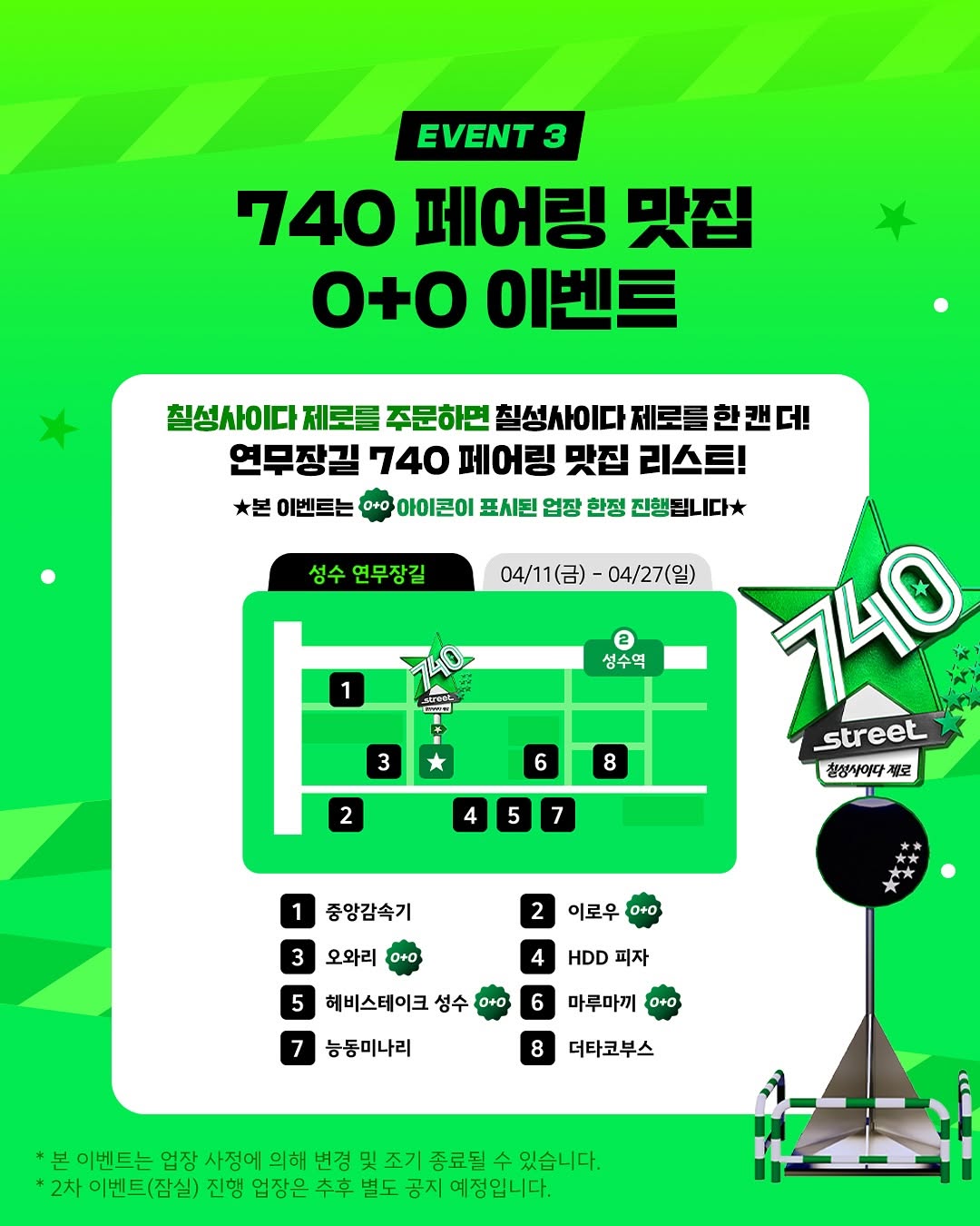 칠성사이다 제로 740